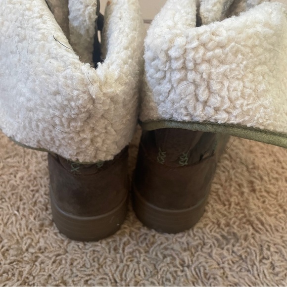 WOMEN’S Keen Snowmass Ankle Waterproof Winter Boots Size 6.5 Brown Green - Picture 11 of 13